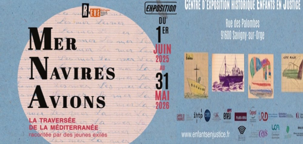 Logo de l'article Nouvelle exposition thématique au CEH : « Mer, Navires, Avions. La traversée de la Méditerranée racontée par de jeunes exilés » (de juin 2025 à mai 2026)